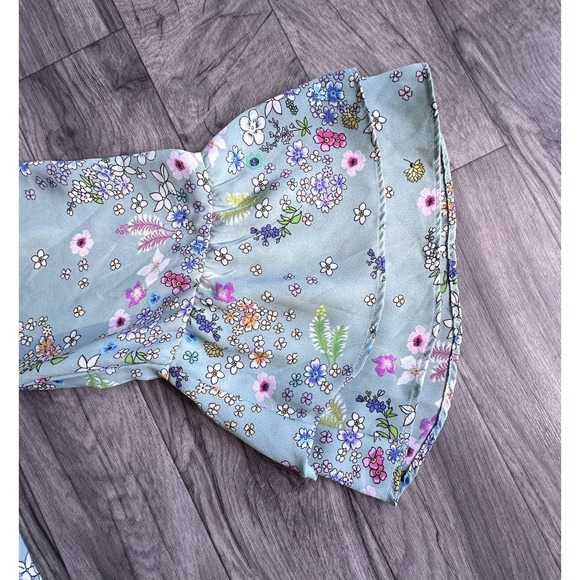 Spense Floral Blouse – Women's Size M – Mint Green Boho Top - Picture 5 of 12